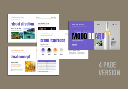 Mood Board Template for Creative Brand Presentation