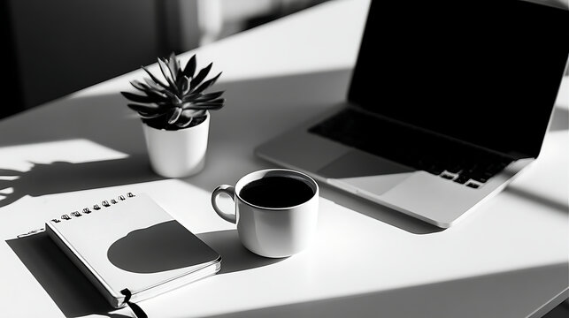 laptop and pen