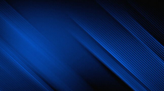 Abstract dark blue and black background with dynamic diagonal lines texture