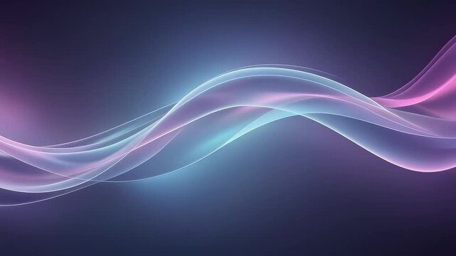 Beautiful glowing waves of light gently flowing in a smooth undulating motion with vibrant colors