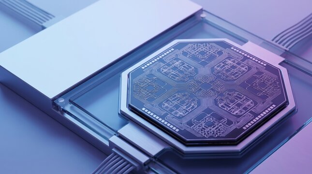 Advanced Quantum Processor on Circuit Board in Modern Technology Environment