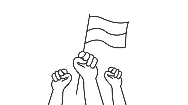 The drawing appears on a plain white background, smoothly scaling up and shifting position slightly to create a dynamic movement before fading out of frame.