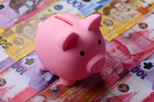 A piggy bank as a concept for storing, accumulating, and saving financial resources. A piggy bank