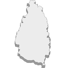 3D map dimension - continent North America country Saint Lucia © badrpost
