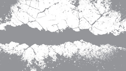 Fototapeta premium Cracked white concrete wall texture with distressed cement surface White cement wall background with weathered crack texture
