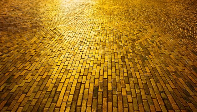 yellow brick road wizard of oz themed backgorund texture or wallpaper golden brick pattern running bond standard