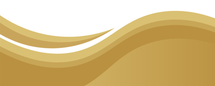 Vector gold line background curve element with white space for text and message design, overlapping layers, vector