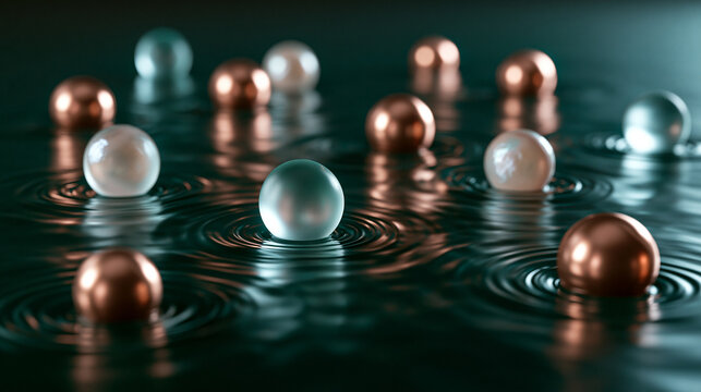 Interconnected Network Nodes Creating Ripple Effects