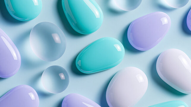3D Illustration on Blue Background
