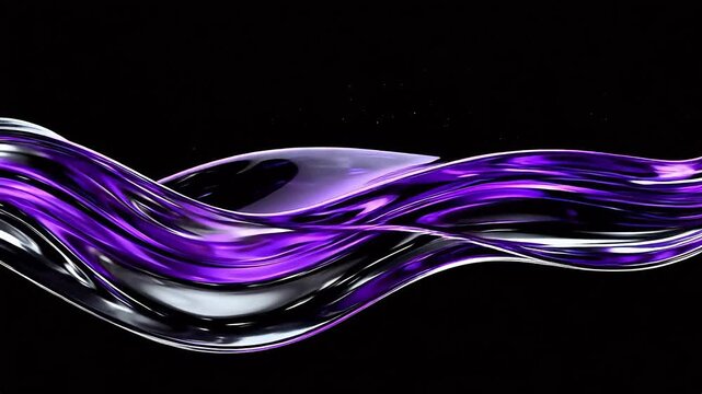 Purple and silver wavy liquid form