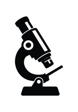 Microscope vector icon for science and laboratory
