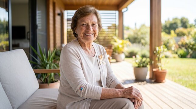 Smiling Senior Woman Outdoors on World Lungs Day
