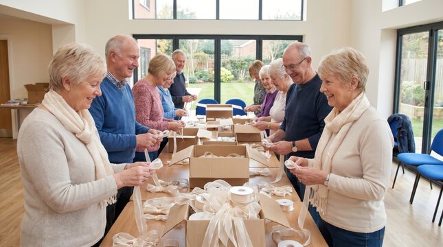 Seniors Volunteering for World Lungs Day Charity