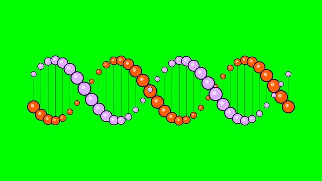 A detailed molecular structure of a dna double helix on a green background