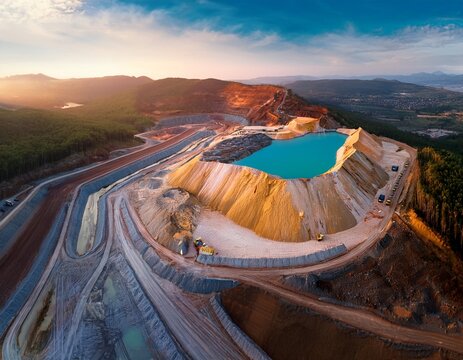 aerial view of cobalt mineral mining industry