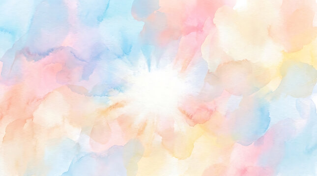 Soft watercolor abstract blend of pastel clouds and dreamy colors