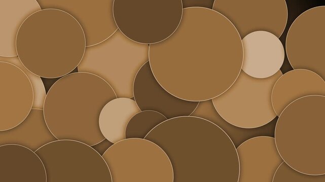 Abstract background of overlapping paper circles with soft shadows and a clean minimal look animation