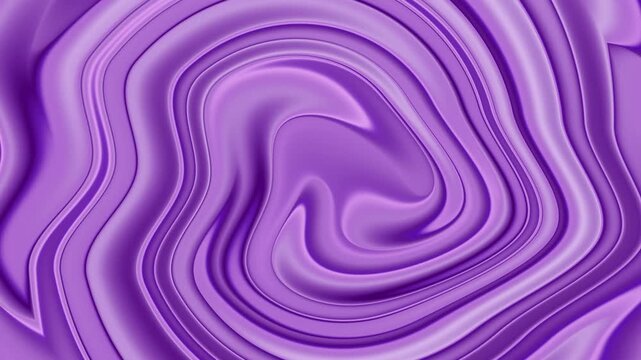 Abstract purple liquid satin swirl wave background. Smooth lavender metallic spiral fluid movement effect. Soft violet glossy cream twirl texture backdrop.