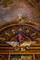 Fototapeta premium interior of the cathedral of san sebastian spain