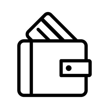 Credit Card Inside Leather Wallet Icon Personal Cashless Banking and Financial Storage