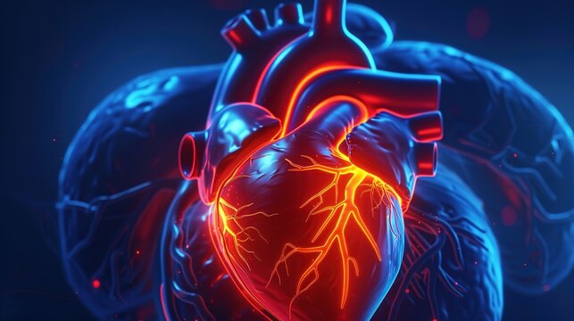 Detailed medical 3D illustration of venous thrombosis inside human blood vessel, blood clot formation blocking vascular lumen, cardiovascular system disorder, circulatory disease anatomical visualizat