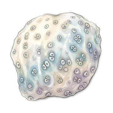 Hyaline Cartilage Tissue Structure with Chondrocytes in Lacunae Isolated on White Background