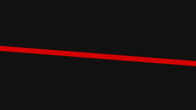 A single vibrant red horizontal line isolated against a solid black background