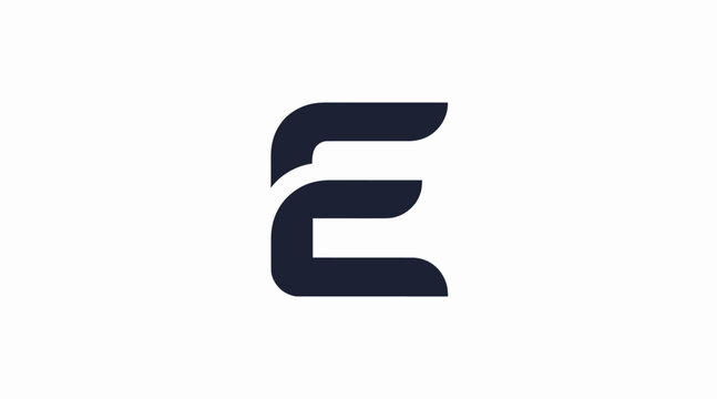Stylized black letter E logo icon on white.