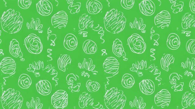 Green floral pattern with black stripes and subtle texture for organic branding and packaging design