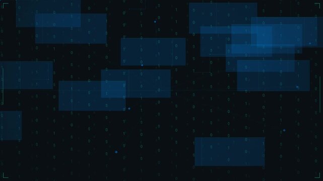 Machine Learning Data Flow Animation Digital Stream Technology