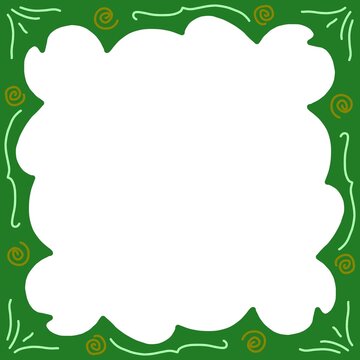 green decoration frame