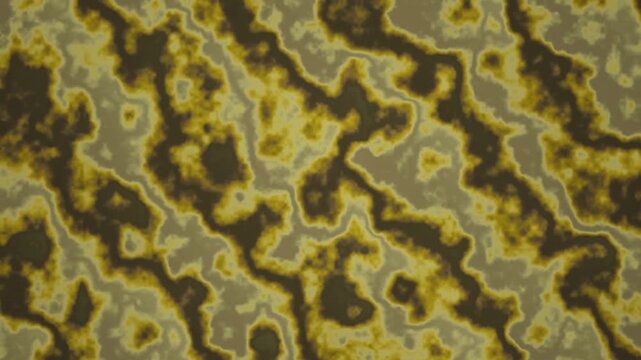 Looping abstract pattern of olive green and dark brown organic shapes creates a continuous seamless texture