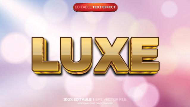 3d text effect luxe theme
