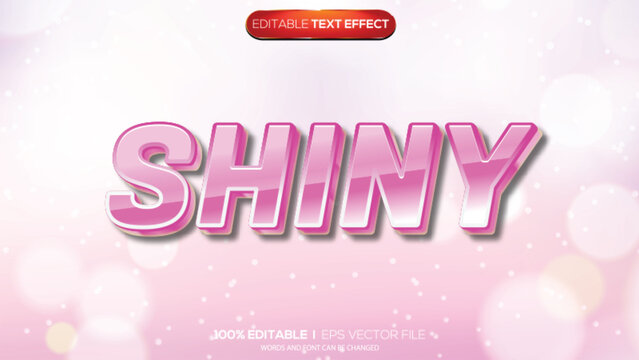 3d text effect shiny theme