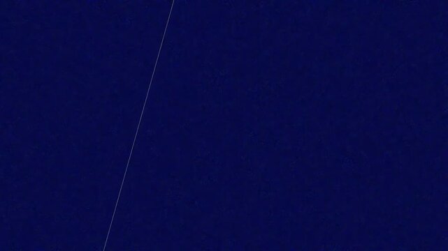 Minimalist abstract animation featuring a thin glowing diagonal line crossing a dark blue background, modern technology concept, futuristic motion graphics, seamless digital backdrop