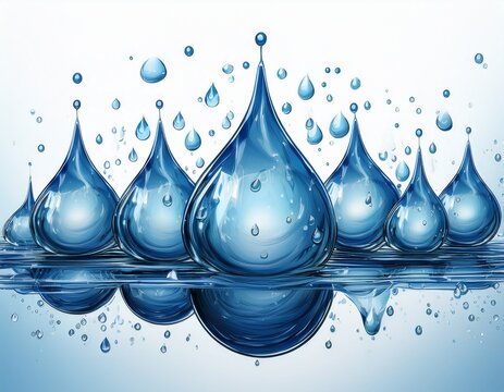 water drops rain droplets rainy fog drop fizz separate on white background
