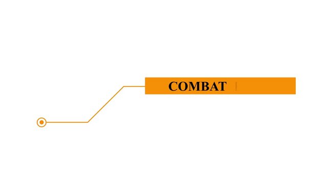 Animation of Callout, HUD UI elements on white color background. Animation of HUD elements with text "combat mood". Callout futuristic hud animation digital white six pack on the white screen .