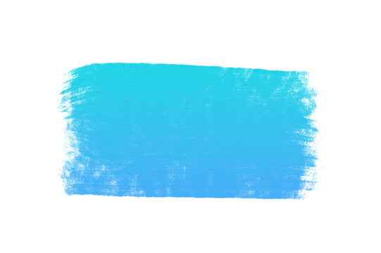 Blue Watercolor Brush Stroke PNG with Transparent Background, Turquoise Paint Highlighter Element for Design Overlay
