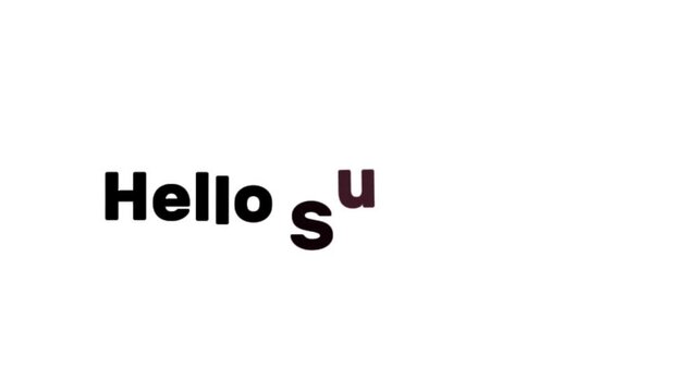 Hello Summer Text Animation on transparent background in 4K animation with alpha channel text animation hello summer.