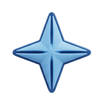 Blue star shape with four points