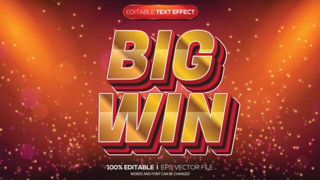 3d text effect big win theme