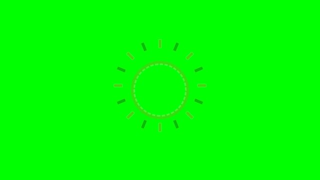 Circular loading animation icon with alternating dark and light green segments