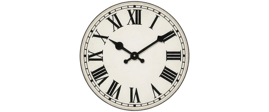 Classic Analog Clock Face Transparent Background