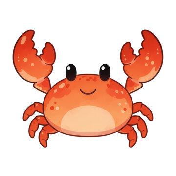 Cute Cartoon Crab Transparent Background