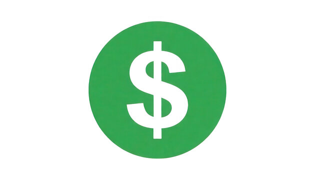 Dollar Sign Icon Green Circle Transparent Background