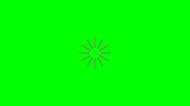 Abstract floral pattern with radial symmetry on a vibrant green background