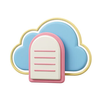 Cloud and document icon
