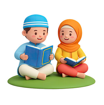 Children reading books