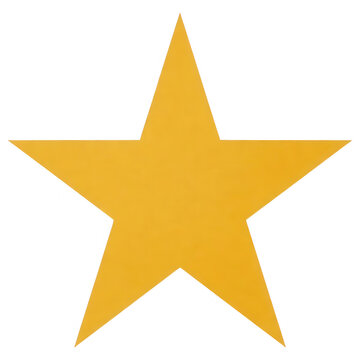 Gold Star Design Element Transparent Background
