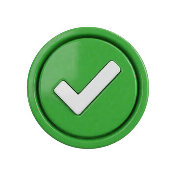 Green Circular Checkmark Button Transparent Background